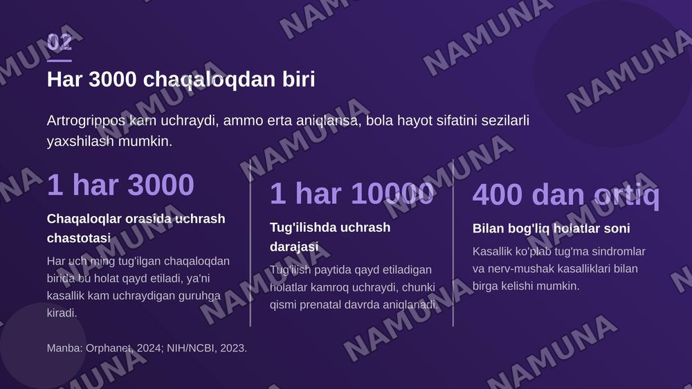 Artrogrippos kasalligi — zamonaviy taqdimot, 3-slayd