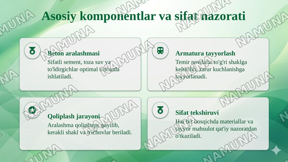 Temirbeton konstruksiyalarini ishlab chiqarish. — taqdimot, 4-slayd