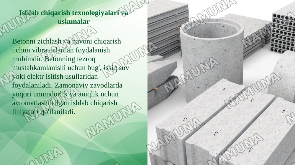 Temirbeton konstruksiyalarini ishlab chiqarish. — taqdimot, 7-slayd