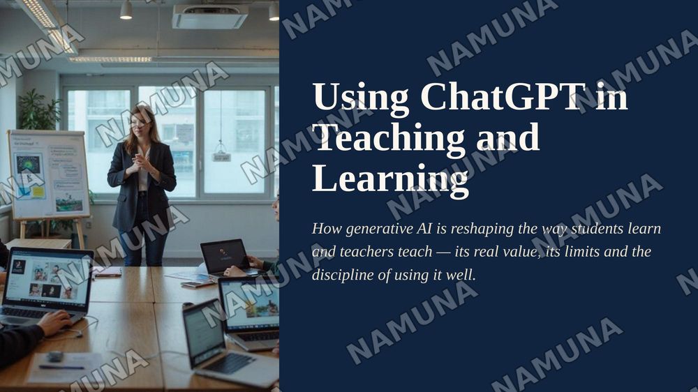 Using ChatGPT in Teaching and Learning — zamonaviy taqdimot, 1-slayd