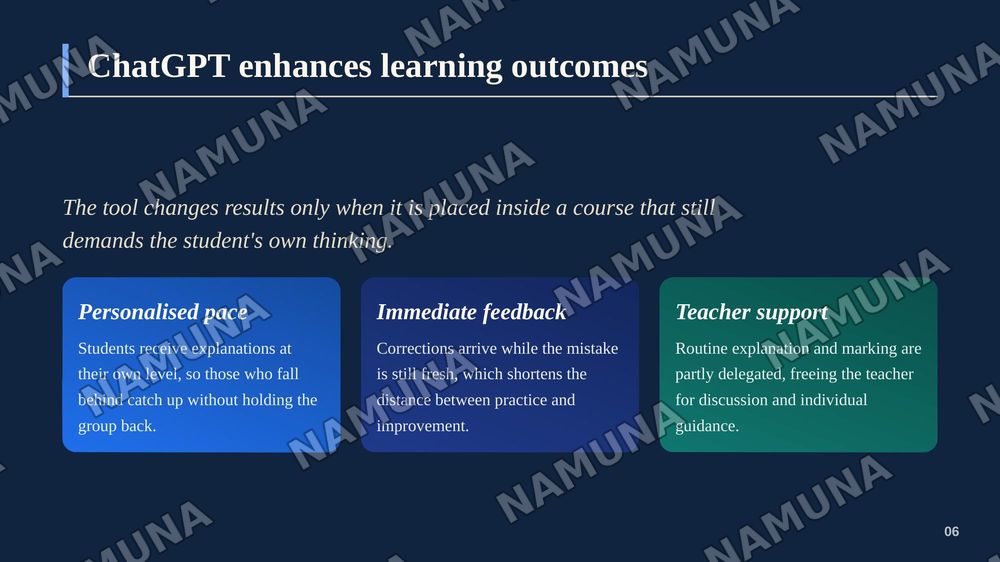 Using ChatGPT in Teaching and Learning — zamonaviy taqdimot, 7-slayd