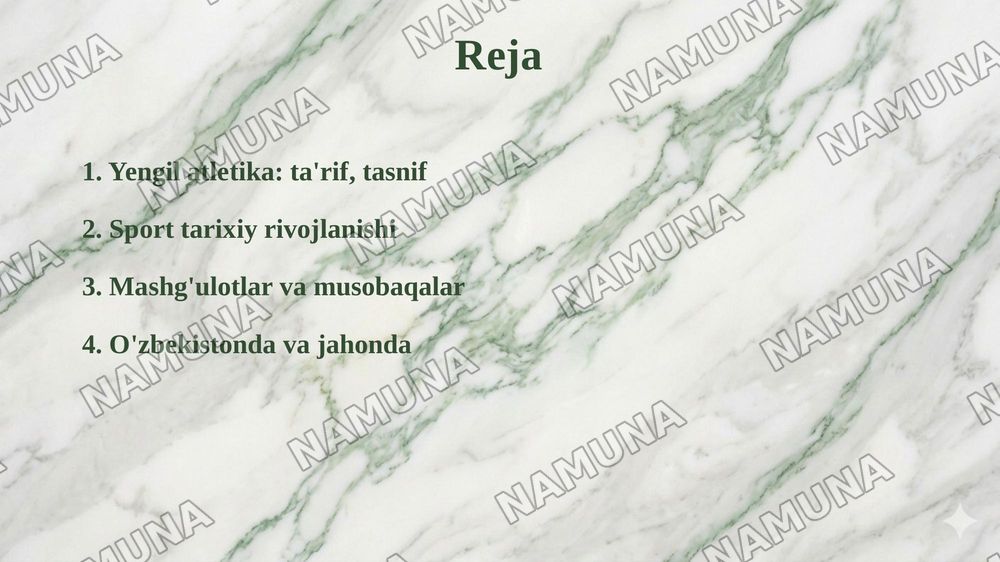 Yengil atletika va uni o‘qitish metodikasi fanining maqsadi va
vazifalari hamda rivojlanish tarixi — taqdimot, 2-slayd