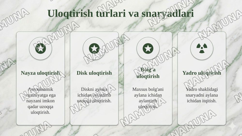 Yengil atletika va uni o‘qitish metodikasi fanining maqsadi va
vazifalari hamda rivojlanish tarixi — taqdimot, 8-slayd