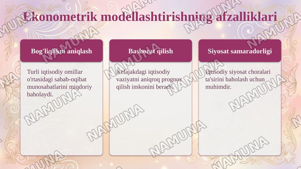 Iqtisodiy tadqiqotlarning o‘ziga xos usullari va ularni O‘zbekiston iqtisodiyotini tahlil qilishda qo‘llash. — taqdimot, 7-slayd