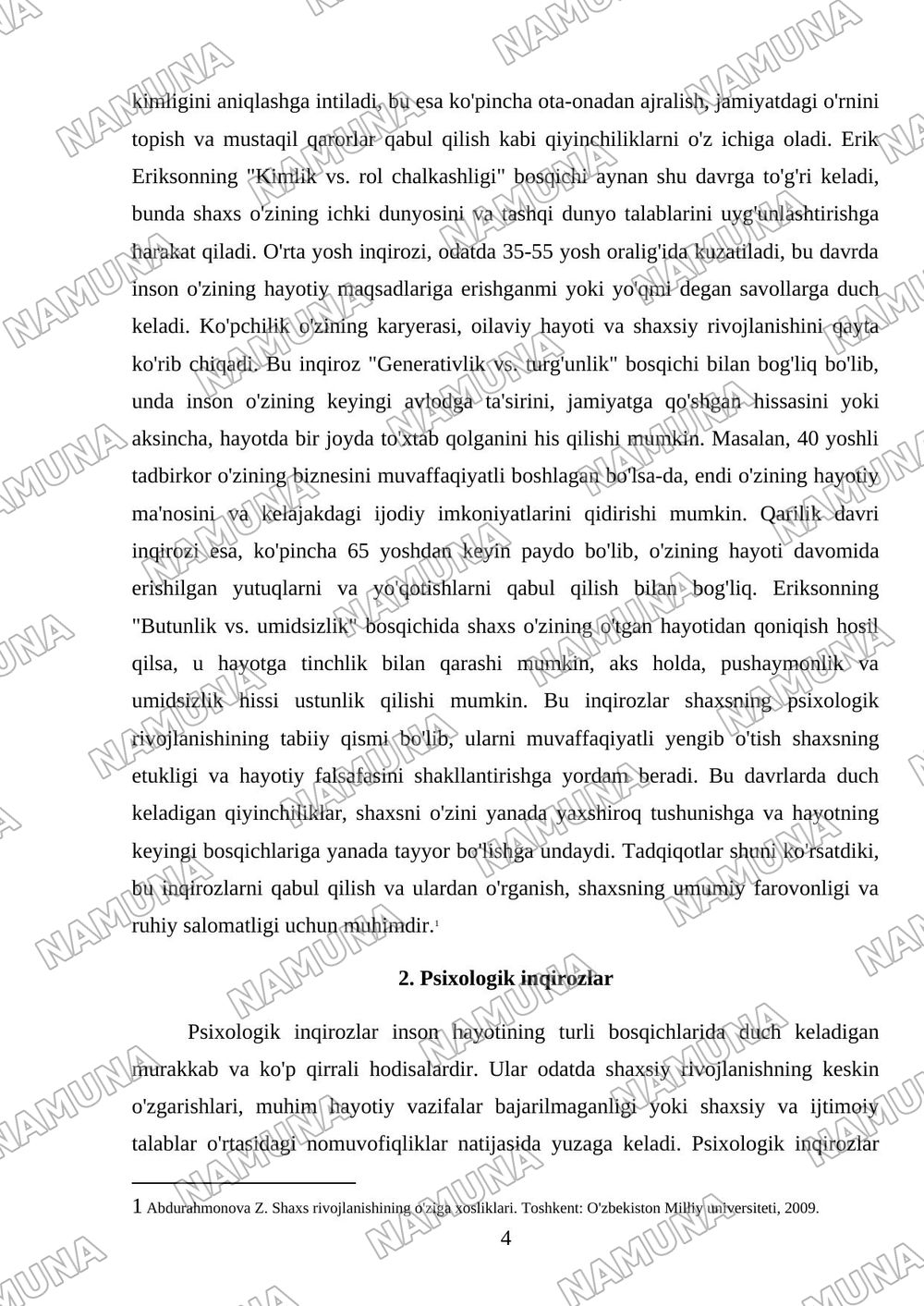 Umr davrlari inqirozlari — referat, 4-varaq