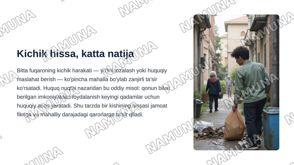 Munosib hissa — zamonaviy taqdimot, 6-slayd