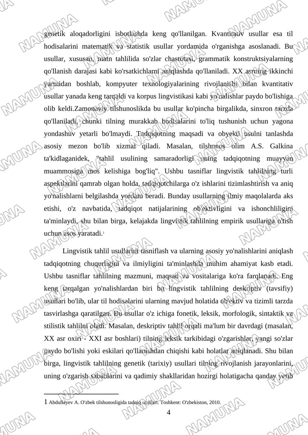 LINGVISTIK TAHLIL METODLARI VA ULARNING TURLARI MAVZUSI BO‘YICHA ILMIY MAQOLALARNI ADABIYOTLAR ASOSIDA TAHLIL QILISH 4. Tadqiqot metodologiyasi va usullari Qo‘llanilgan usullar: Empririk (kuzatish, — mustaqil ish, 4-varaq
