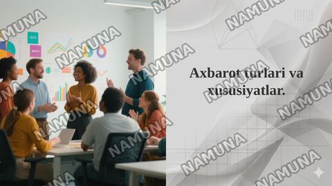 Axbarot turlari va xususiyatlar. — taqdimot