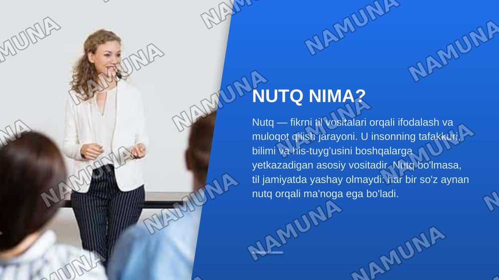 Nutq va uni o'stirish tushunchasi. Nutq turlari — zamonaviy taqdimot, 3-slayd