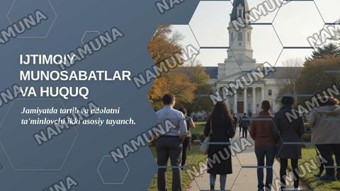 Ijtimoiy munosabatlar va huquq — zamonaviy taqdimot