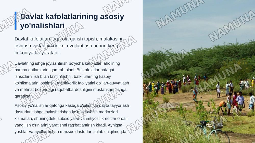 Ishga joylashtirish boyicha davlat kafolatlari — zamonaviy taqdimot, 6-slayd