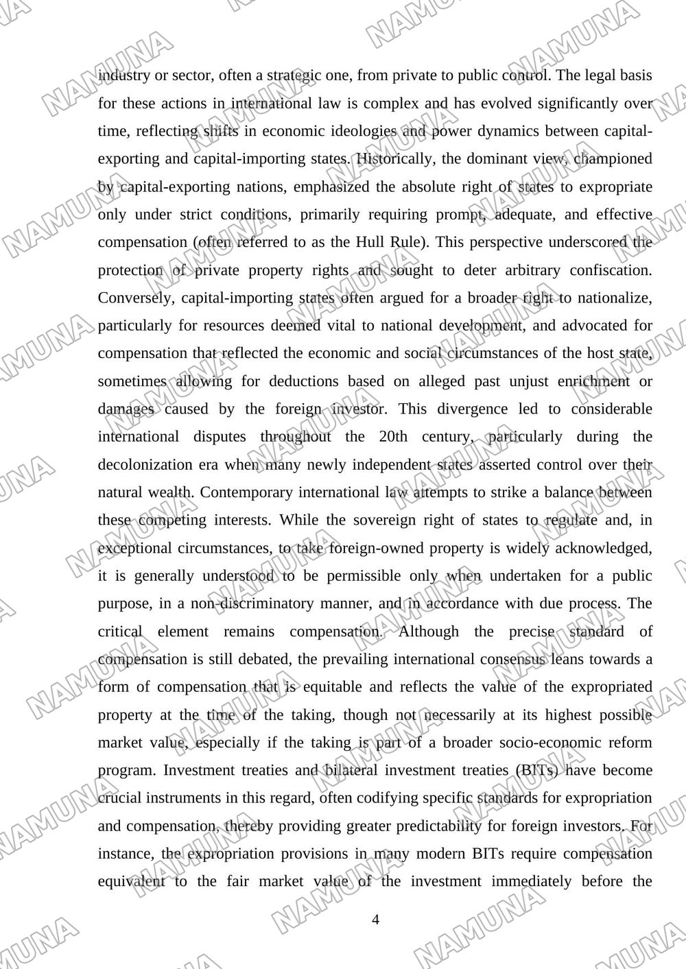 expropriation and nationalization in international law — mustaqil ish, 4-varaq