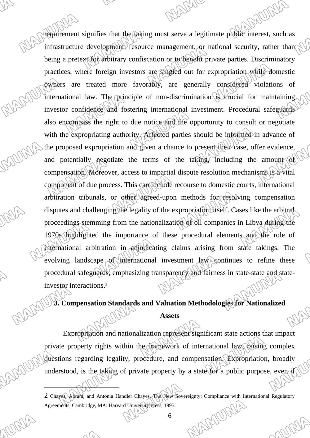 expropriation and nationalization in international law — mustaqil ish, 6-varaq