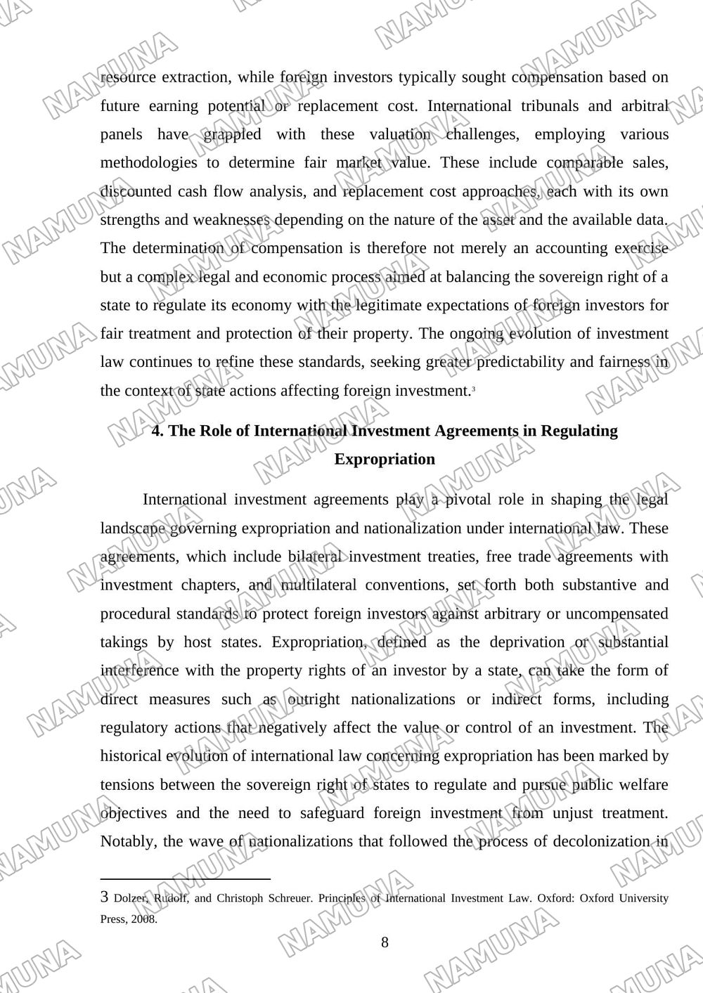 expropriation and nationalization in international law — mustaqil ish, 8-varaq