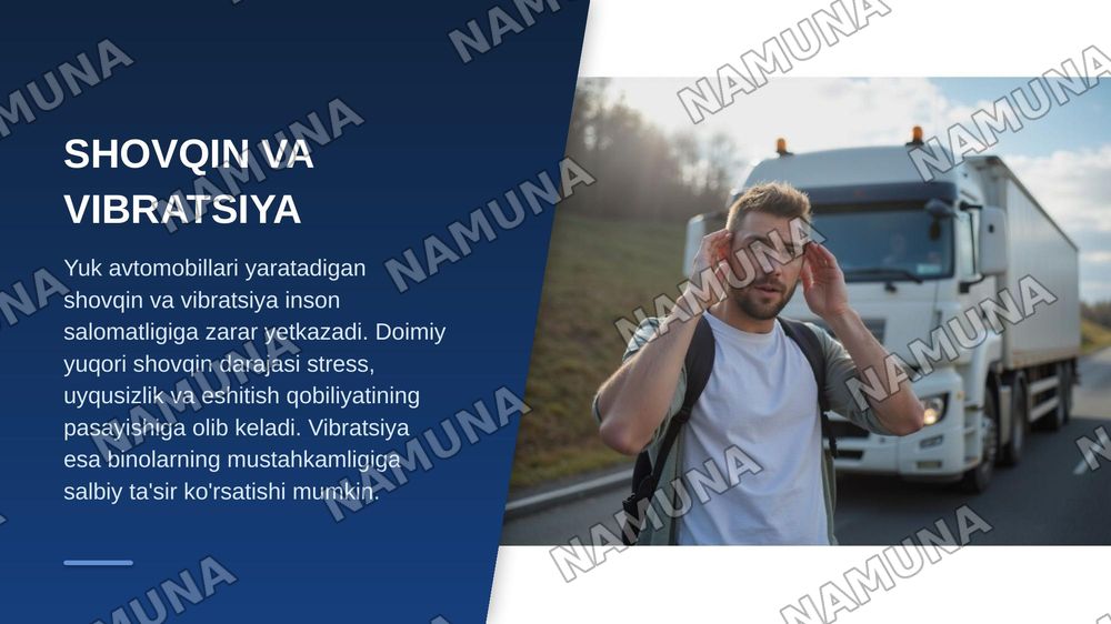 Shahar markazlarida ogʻir yuk avtomobillarini harakatlanishini cheklash qanday natijada olib kelishi mumkin — zamonaviy taqdimot, 5-slayd