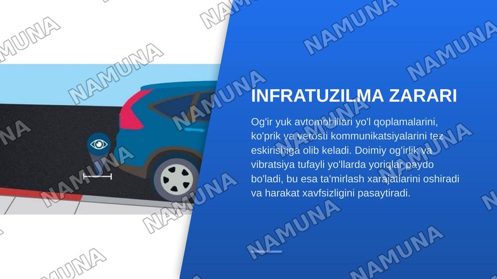 Shahar markazlarida ogʻir yuk avtomobillarini harakatlanishini cheklash qanday natijada olib kelishi mumkin — zamonaviy taqdimot, 7-slayd