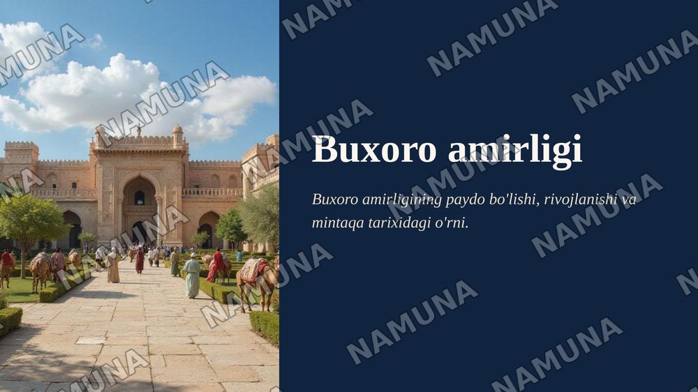 Buxoro amirligi — zamonaviy taqdimot, 1-slayd