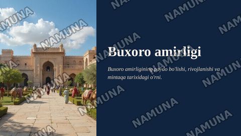 Buxoro amirligi — zamonaviy taqdimot
