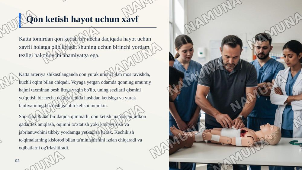 Qon ketishni vaqtincha va batamom to’xtatish usullari — zamonaviy taqdimot, 3-slayd
