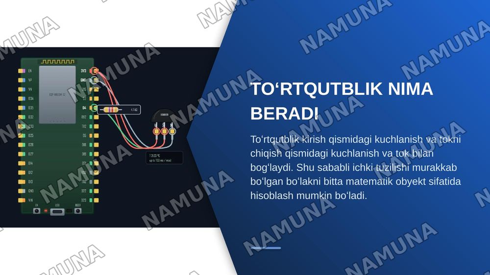 Toʻrtqutbliklar va ulanish sxemalari — zamonaviy taqdimot, 4-slayd