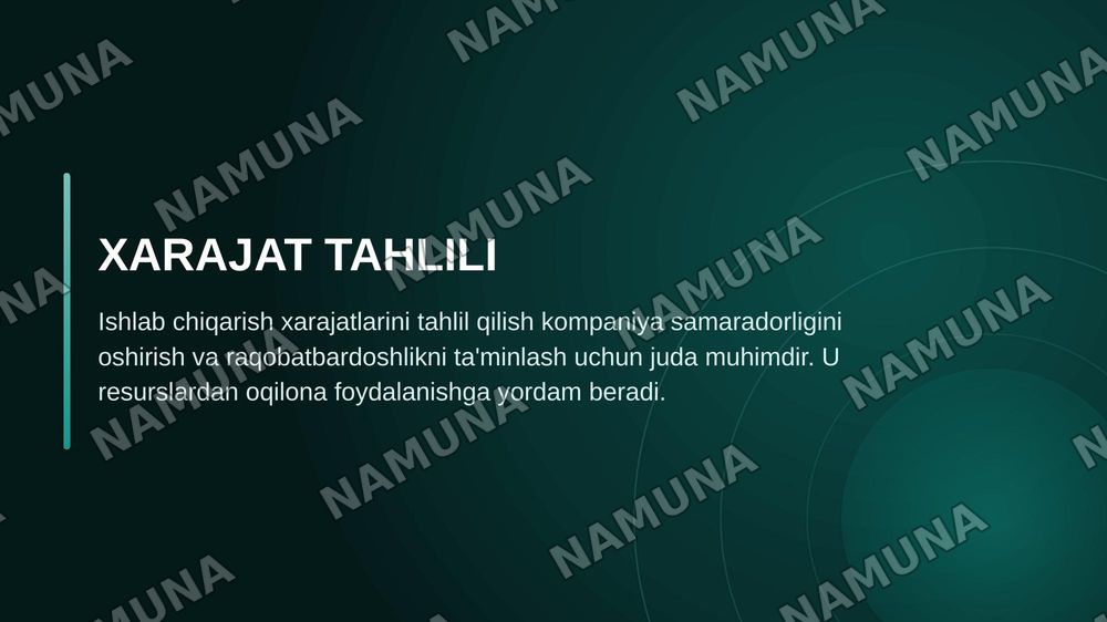 Ishlab chiqarish xarajatlarini iqtisodiy tahlil qilish usullari. — zamonaviy taqdimot, 3-slayd