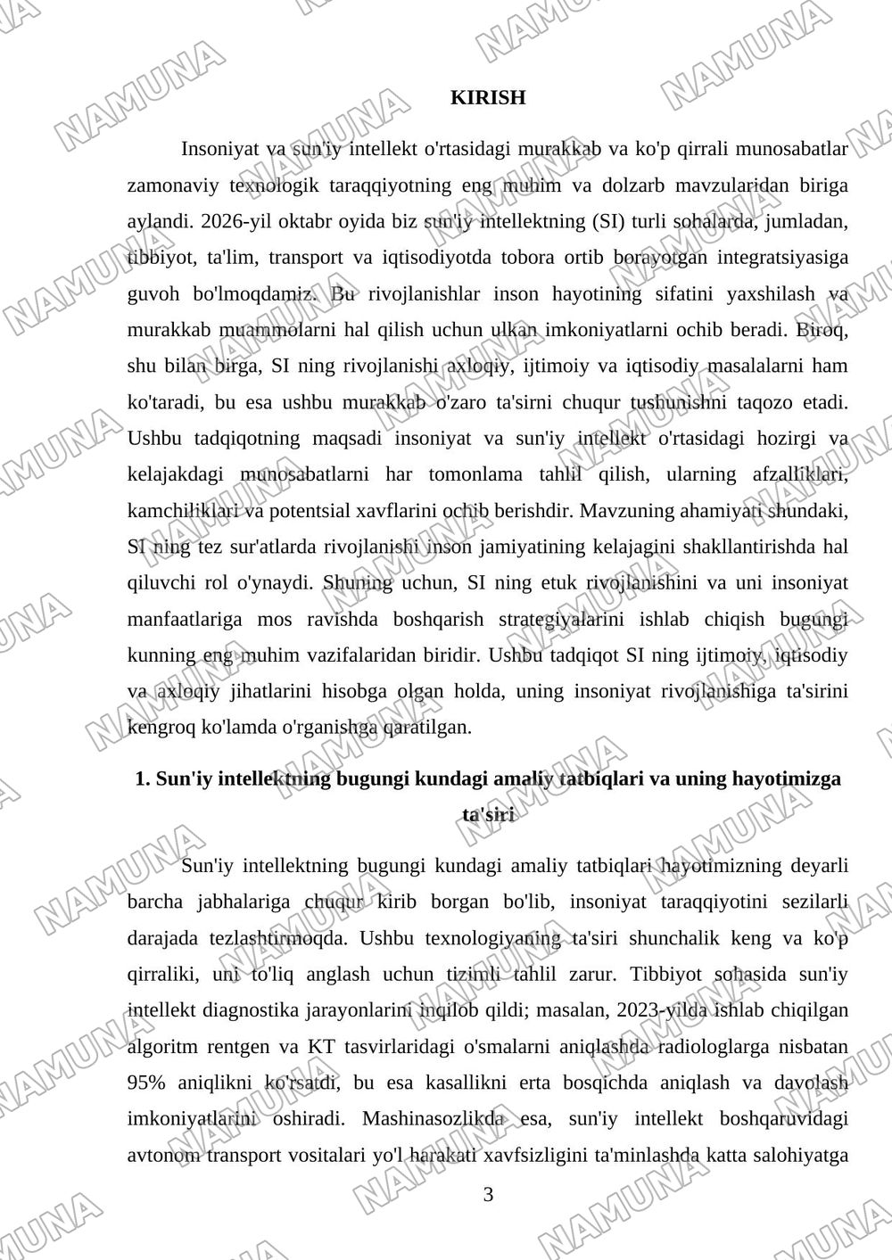 Insoniyat va suniy intelekt — referat, 3-varaq