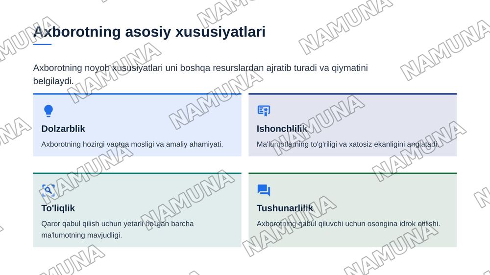axborot va uning asosiy turlari — zamonaviy taqdimot, 5-slayd