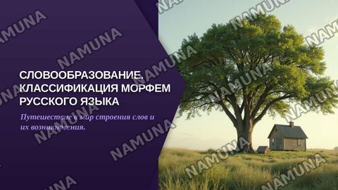 СЛОВООБРАЗОВАНИЕ. КЛАССИФИКАЦИЯ МОРФЕМ РУССКОГО ЯЗЫКА

1. Словообразование

Словообразование — это процесс создания новых слов и раздел языкознания, изучающий способы их образования.

Примеры: лес — лесник, дом — домик.

2. Основные разделы

Словообразование включает морфемику — учение о строении сл — zamonaviy taqdimot