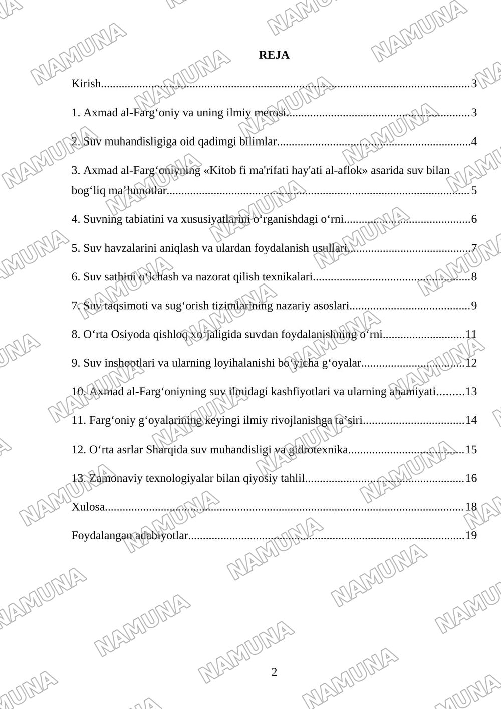 Axmad al - fargoniy suv ilimining rivojlanishiga qoshgan xisasi — referat, 2-varaq