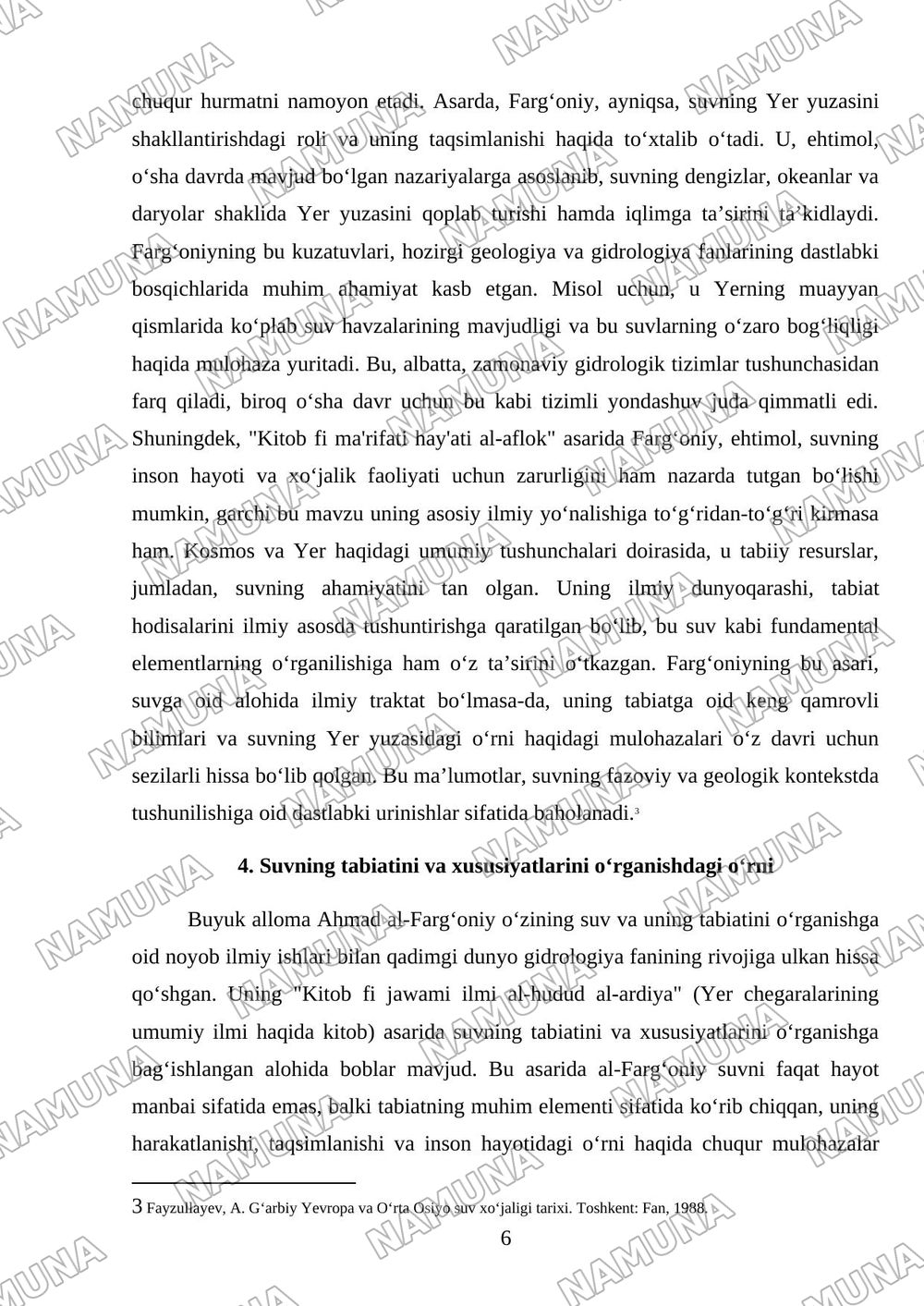 Axmad al - fargoniy suv ilimining rivojlanishiga qoshgan xisasi — referat, 6-varaq
