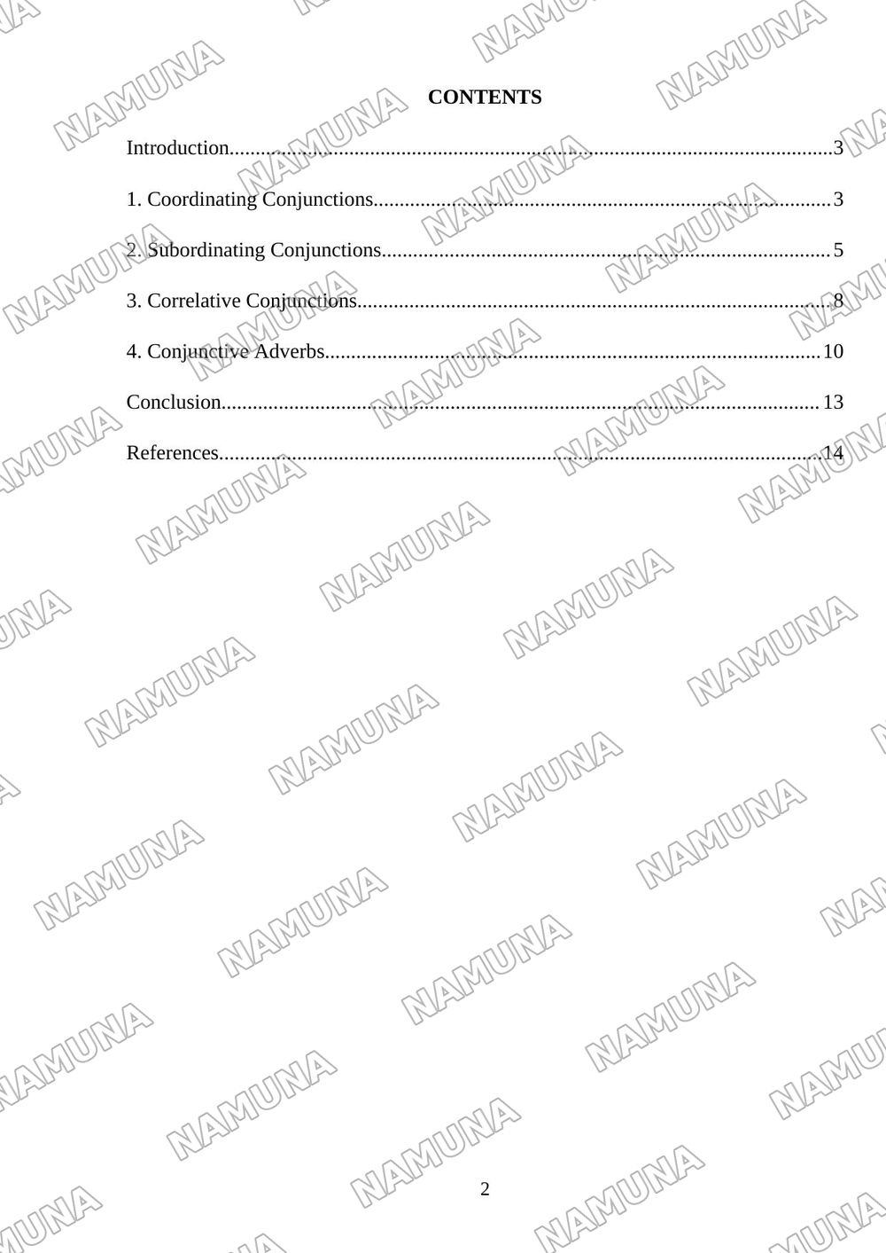 Types of conjunctions and their usages — mustaqil ish, 2-varaq