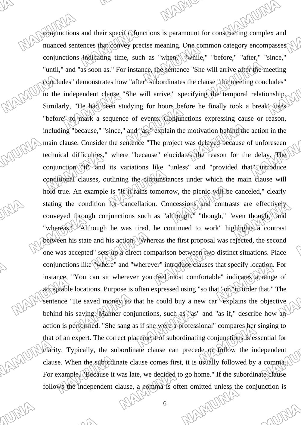 Types of conjunctions and their usages — mustaqil ish, 6-varaq