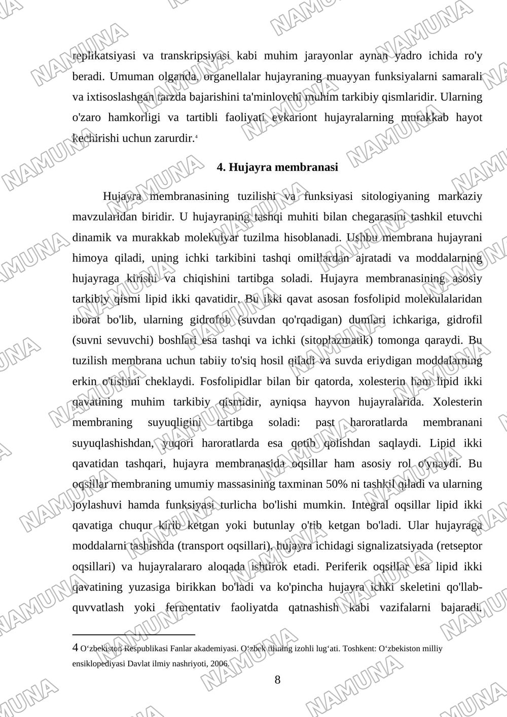 Sitologiya — referat, 8-varaq