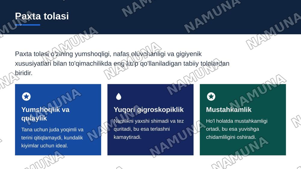 Tikuvchilik xonasi. Paxta va zig‘ir tolalari. — zamonaviy taqdimot, 4-slayd