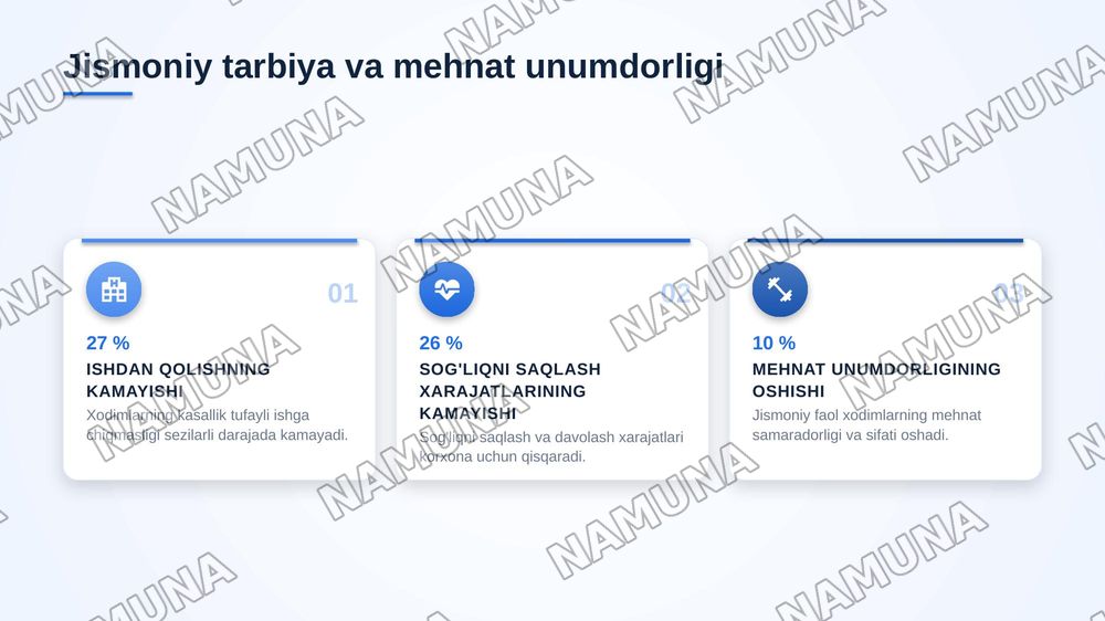 Ishlab chiqarish korxonalarida kasbiy-amaliy jismoniy tarbiya. 
Sog‘lomlashtiruvchi jismoniy tarbiyaning nazariy asoslari. 
Jismoniy tarbiya va sport mashg‘ulotlarining o‘zaro aloqadorligi. — zamonaviy taqdimot, 7-slayd