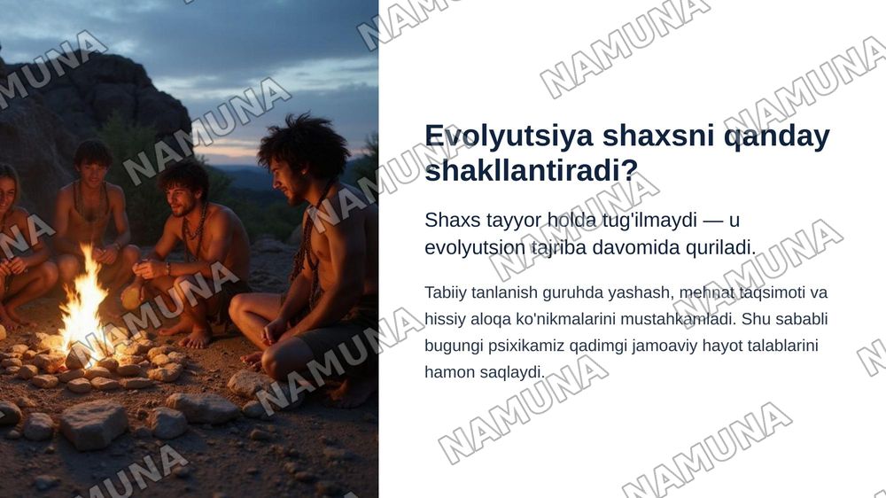 Shaxsni evolutsiya jihatdan rivojlanishi — zamonaviy taqdimot, 3-slayd