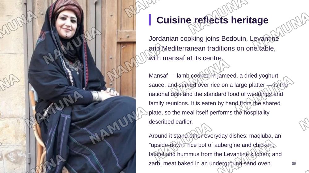 Jordan culture — zamonaviy taqdimot, 6-slayd