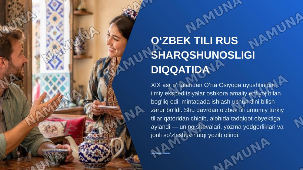 Rus turkologiyasining shakllanishi va Rossiyada oʻzbek tili masalalarining oʻrganilishi — zamonaviy taqdimot, 6-slayd