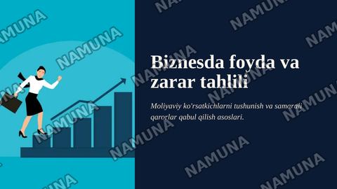 Biznesda foyda va zarar tahlili — zamonaviy taqdimot