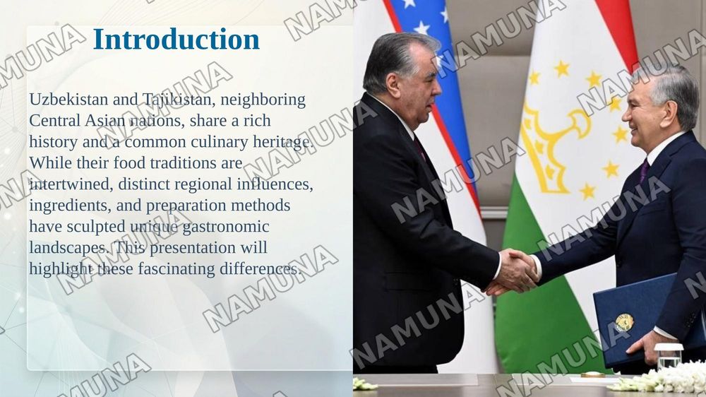 Difference between dishes of uzbekistan and tajikistan — taqdimot, 3-slayd