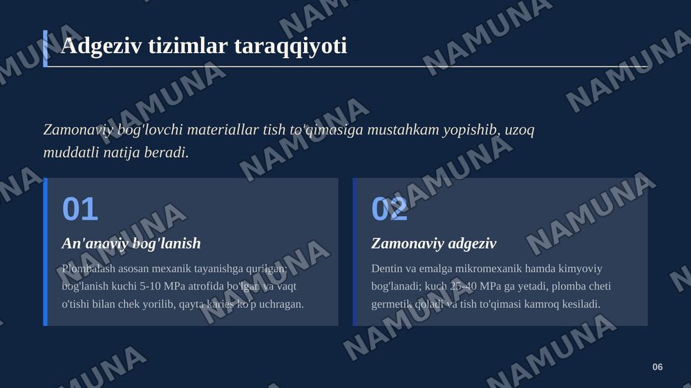 Zamonaviy terapevtik stomatologiyaning yutuqlari — zamonaviy taqdimot, 7-slayd
