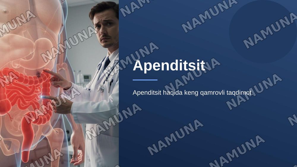 Apenditsit — zamonaviy taqdimot, 1-slayd
