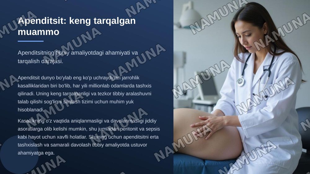 Apenditsit — zamonaviy taqdimot, 3-slayd