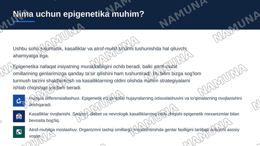 Epigenetik omillarning genlar faolligiga ta'siri — zamonaviy taqdimot, 4-slayd