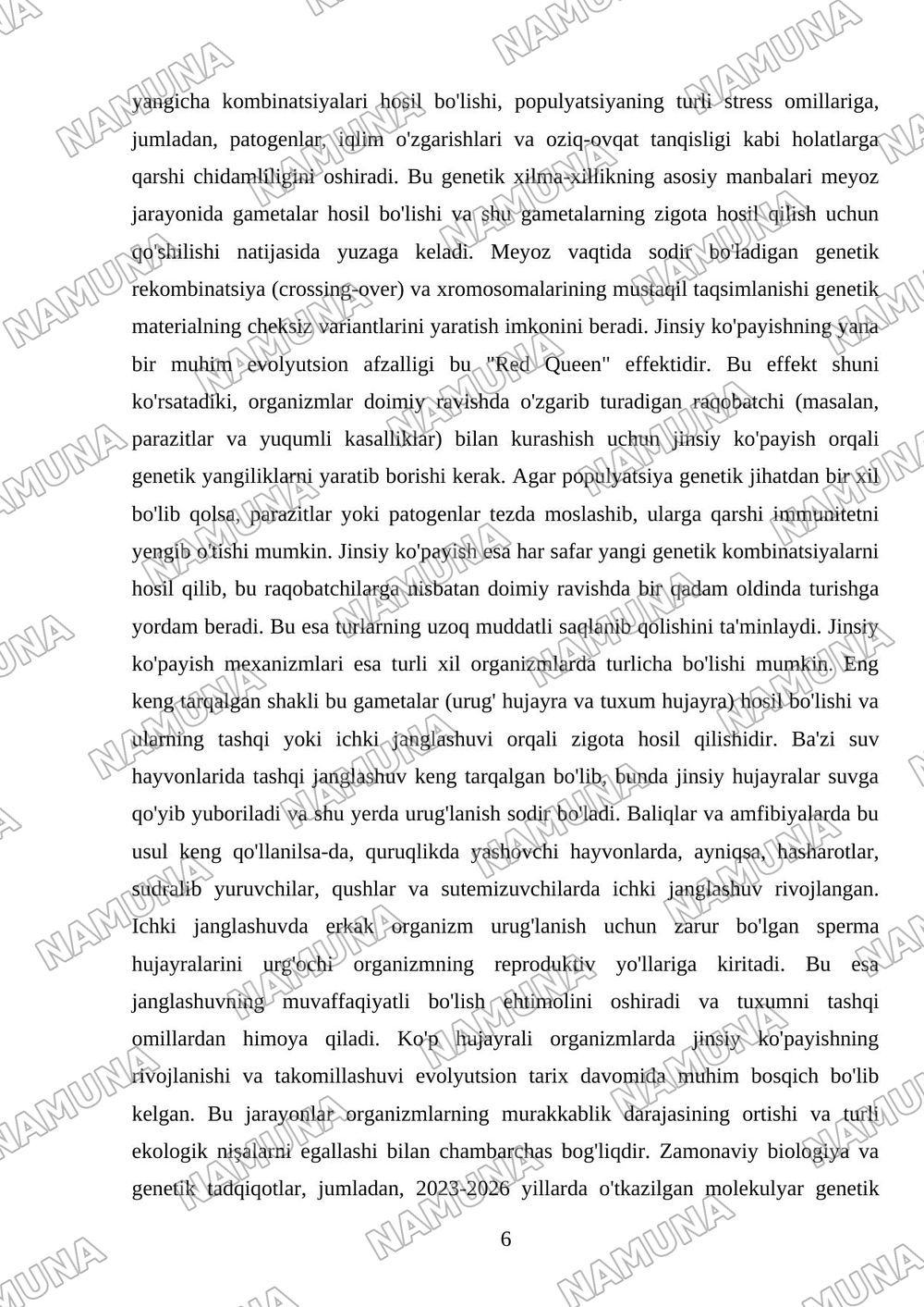 Ko’p hujayrali organizmlardagi jinssiz va jinsiy ko’payishning xillari ? Partenogenez va uning xillari — mustaqil ish, 6-varaq