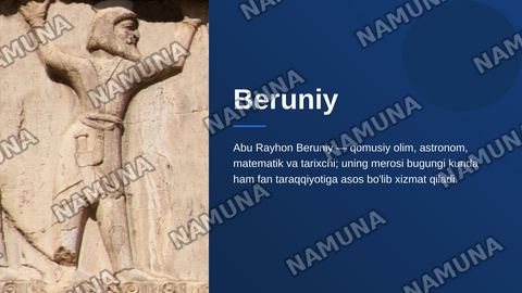Beruniy — zamonaviy taqdimot