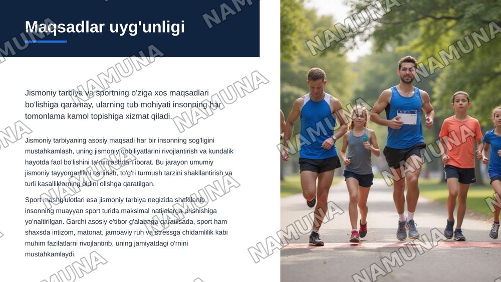 Jismoniy tarbiya va sport mashg‘ulotlarining o‘zaro aloqadorligi — zamonaviy taqdimot, 5-slayd