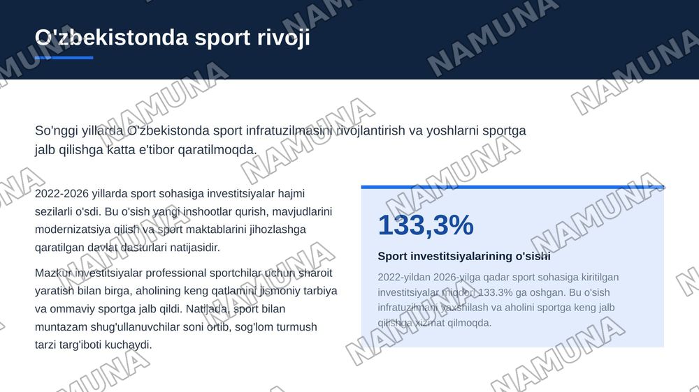 Jismoniy tarbiya va sport mashg‘ulotlarining o‘zaro aloqadorligi — zamonaviy taqdimot, 8-slayd
