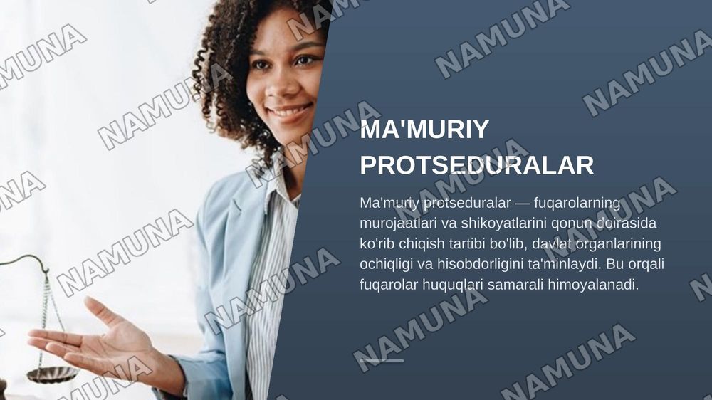 Ma'muriy huquqiy jarayon va ma'muriy protseduralar — zamonaviy taqdimot, 4-slayd