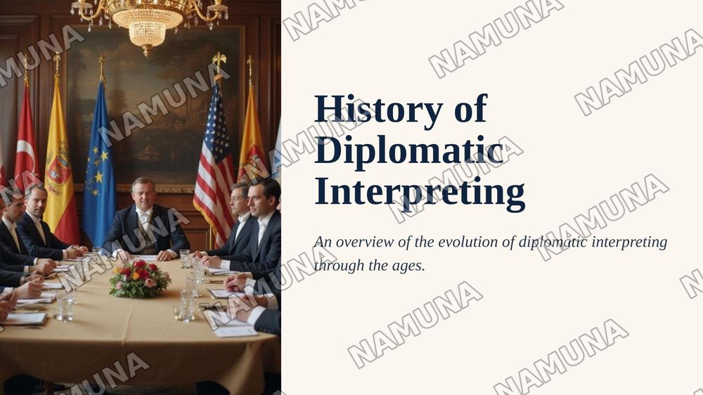 History of diplomatic interpreting — zamonaviy taqdimot, 1-slayd